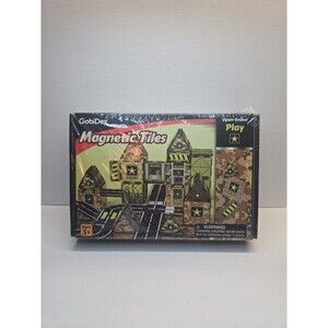 Magnetic Tiles Army Toys Military Magnetic Building Blocks Kids Ages 3+